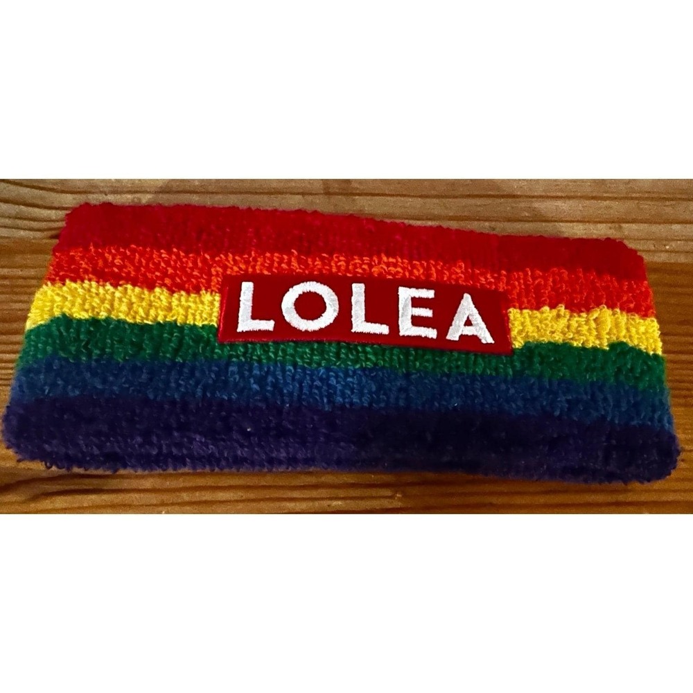 NEW! Lolea Rose wine sangria rainbow‎ headband sweatband pride